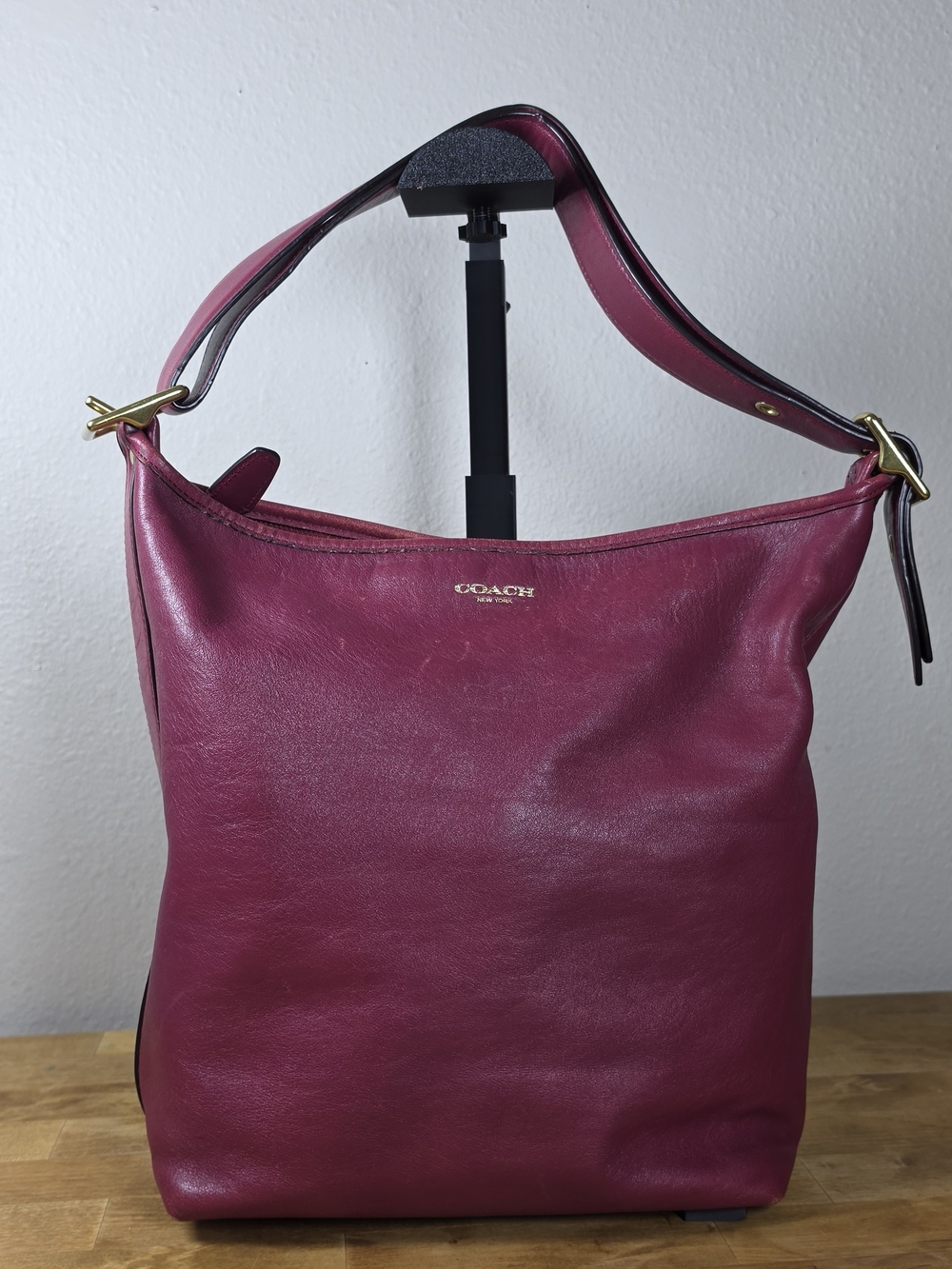 Coach 19889 Legacy Leather Duffle Fuchsia Pink Hobo Shoulder Crossbody Bag